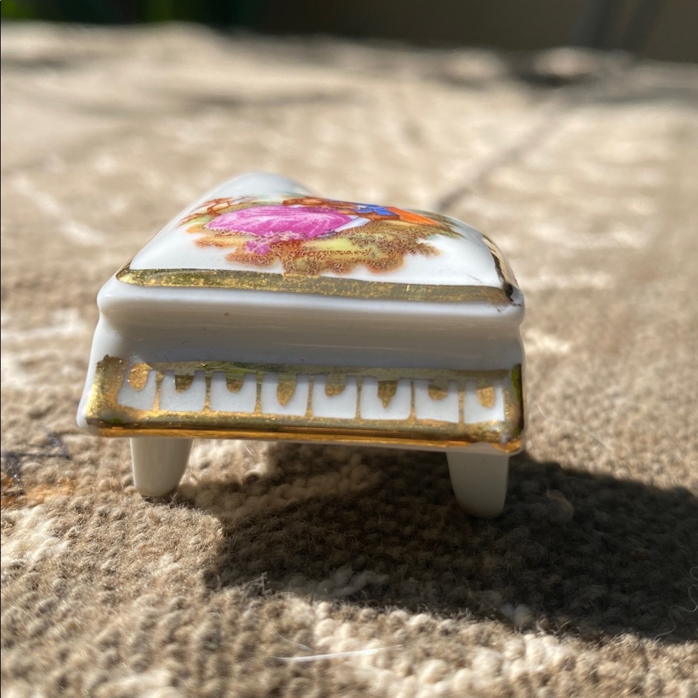 VTG Limoges France Hand Painted Porcelain Decorative Miniature Piano - Picture 7 of 14